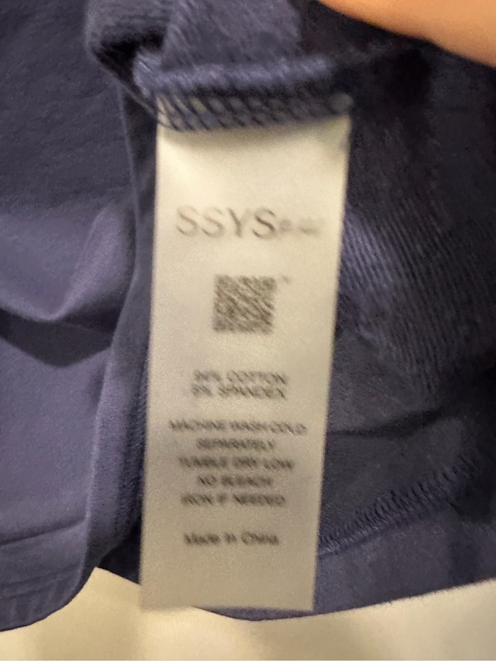 SSYS The Label Navy Blue Pink Piping Ruffle Sleeve Quarter-Zip Top Size M - Picture 4 of 4
